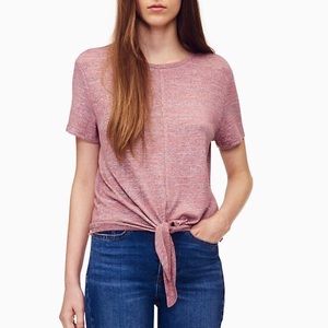 Calvin Klein pink tie front short sleeve t-shirt